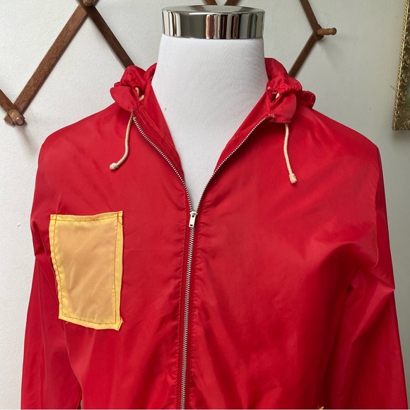 1980s Vintage Hooded Windbreaker Water Repellent Jacket - Picture 2 of 14